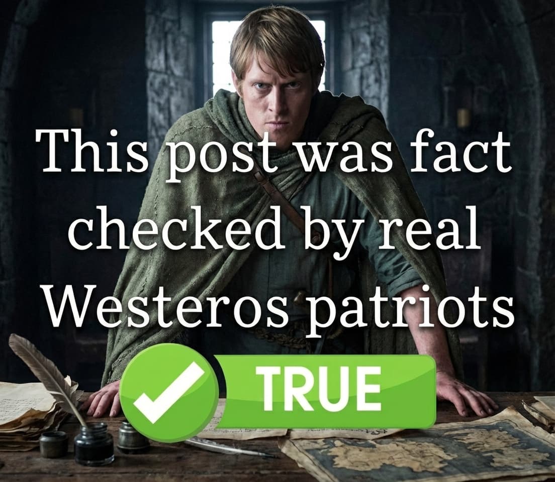 This post was fact checked by real westeros patriots meme template