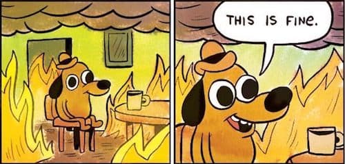 This Is Fine meme template
