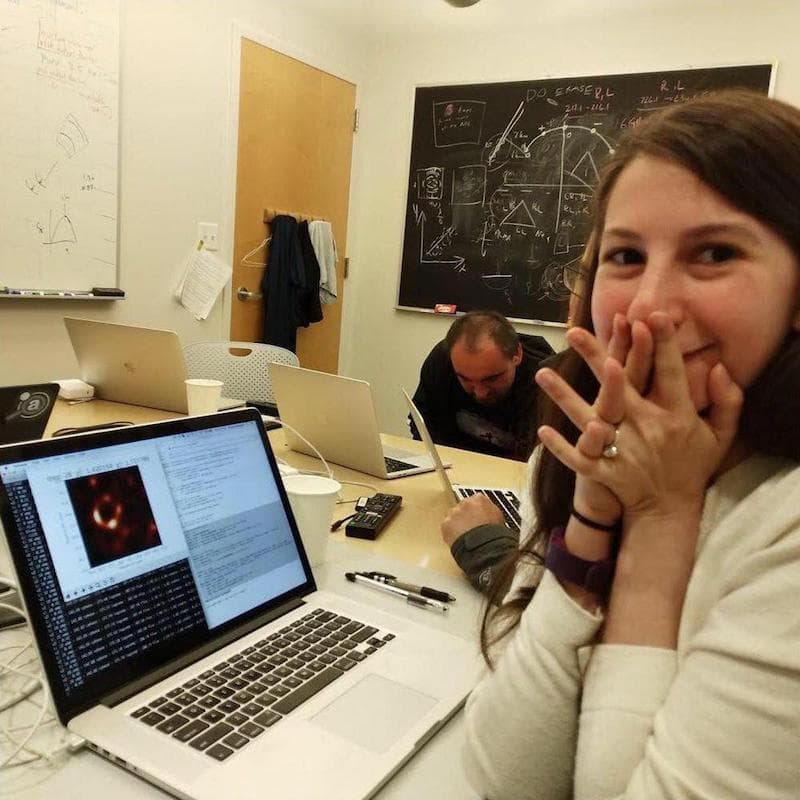 Excited Katie Bouman meme template