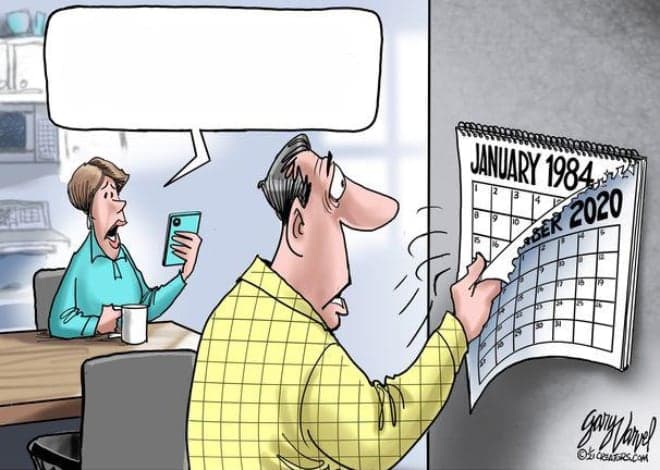 Living in 1984 meme template