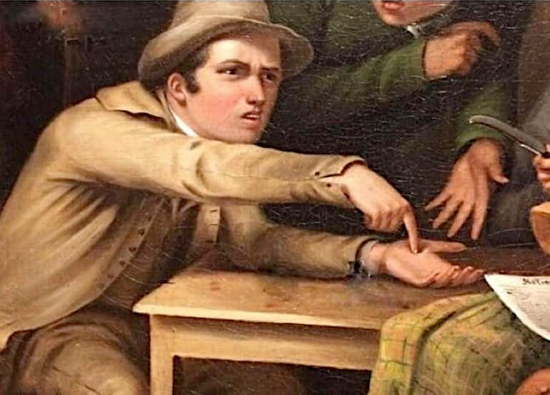 Angry Man Pointing at Hand meme template