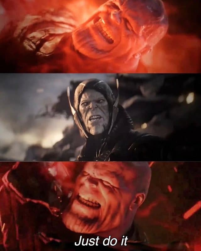 Thanos' «Just Do It» meme template