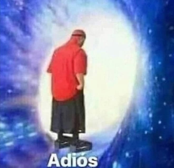 Adios Wormhole meme template