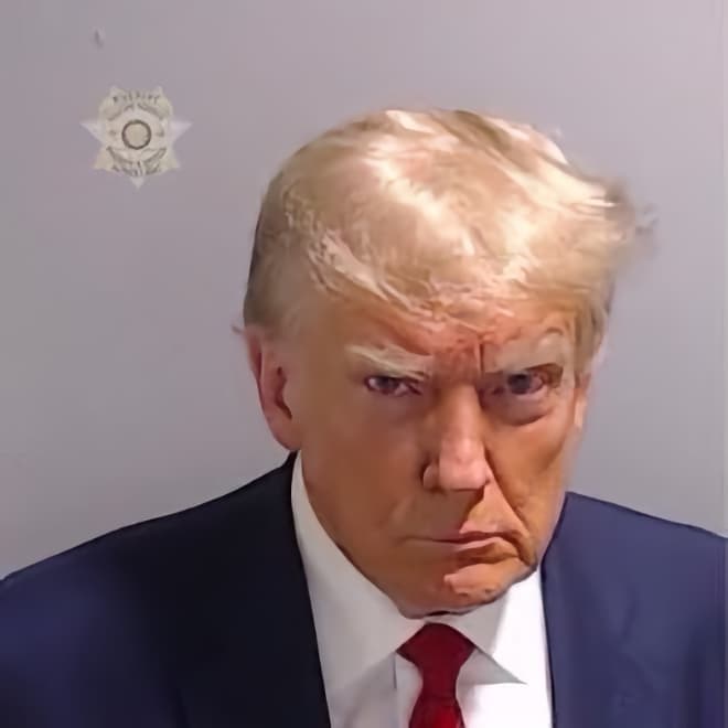 Donald Trump's Mugshot meme template