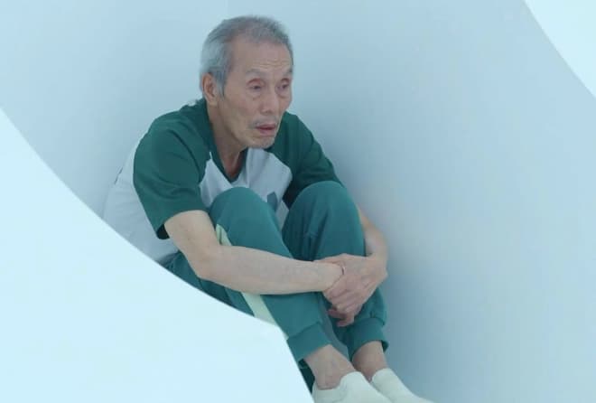 Sitting and Standing Old Man meme template