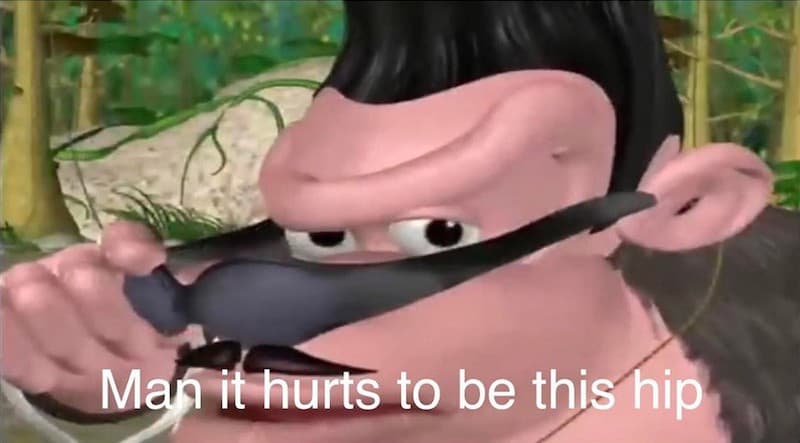 Man It Hurts To Be This Hip meme template