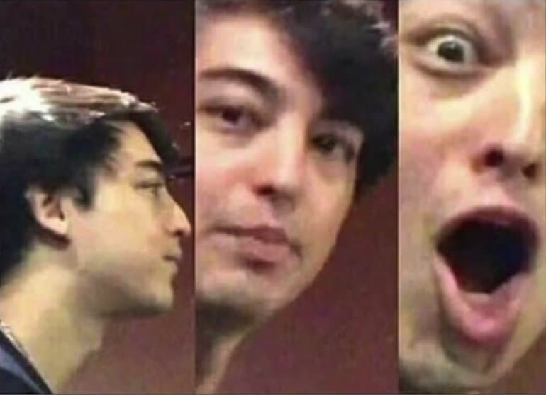 Surprised Joji meme template