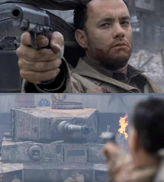 Tom Hanks vs Tank meme template