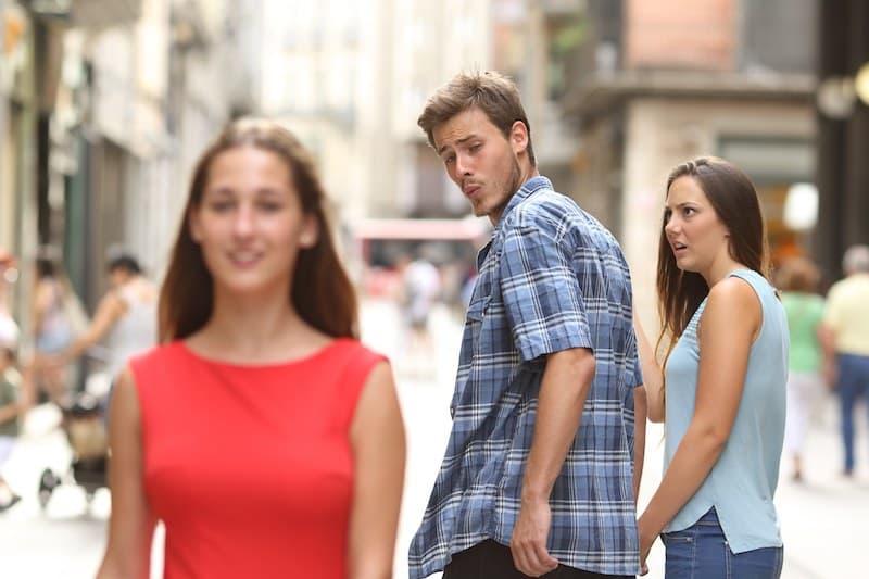 Distracted Boyfriend meme template