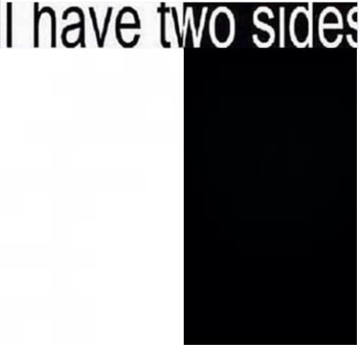 I Have Two Sides meme template