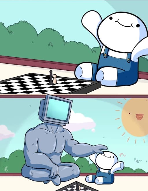 Baby Beats Computer at Chess meme template