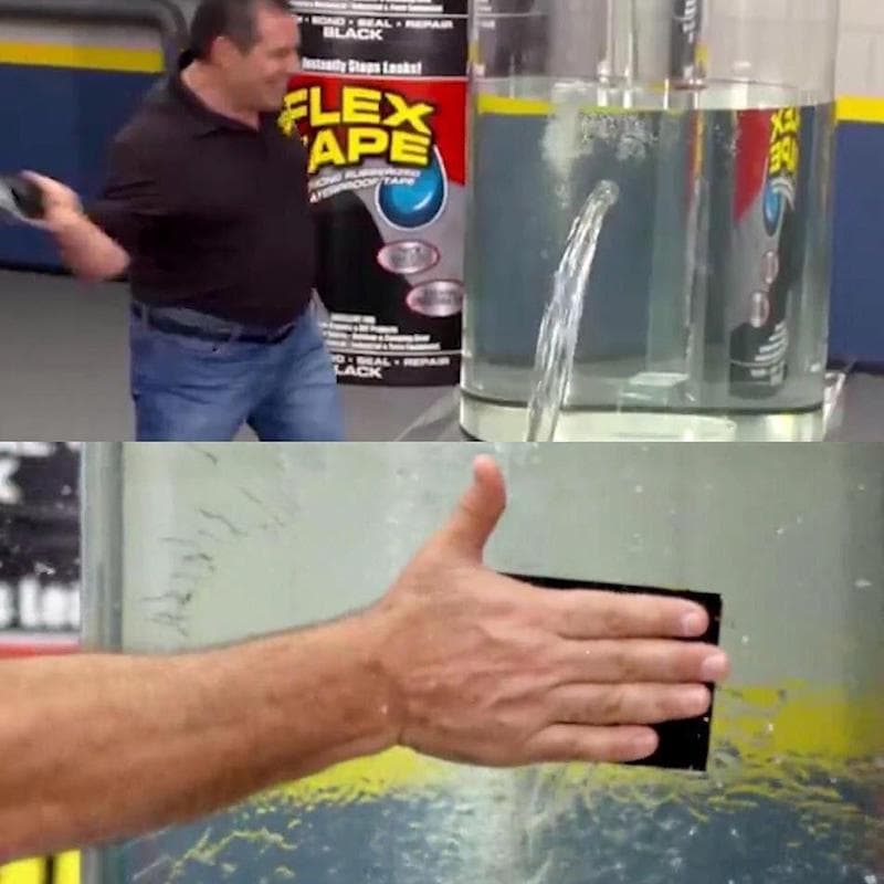 Phil Swift Slapping on Flex Tape meme template