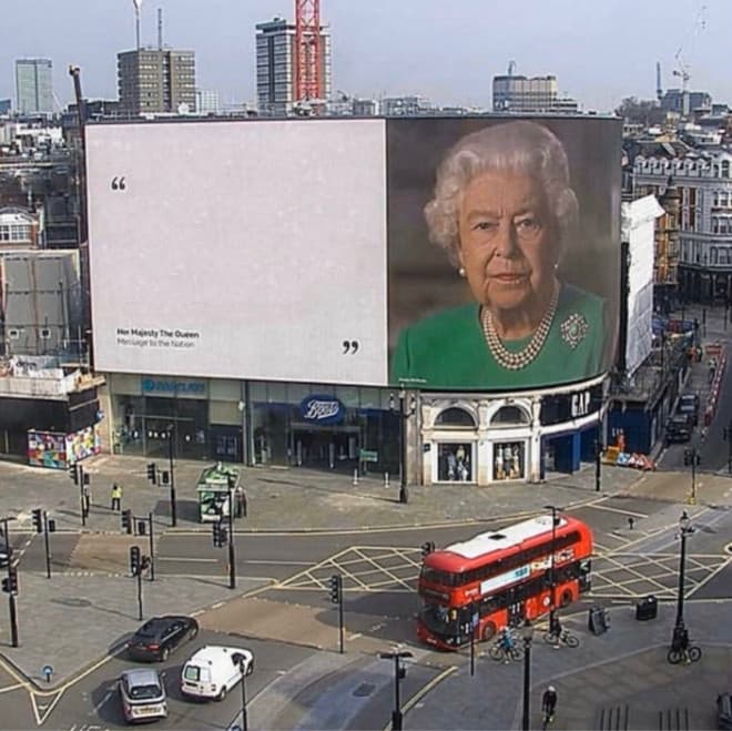 Queen Elizabeth On A Billboard meme template