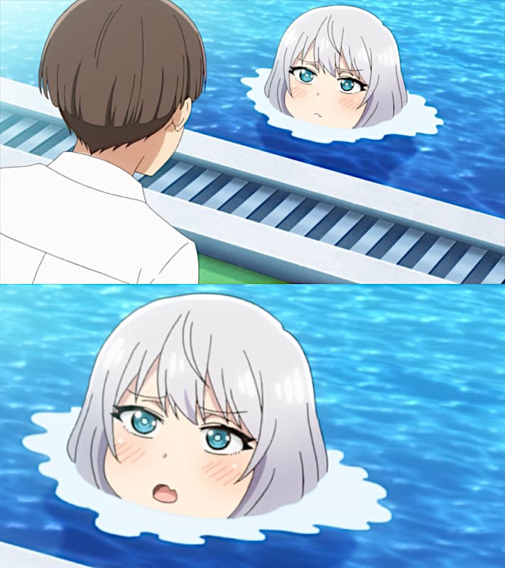 Senpai of the Pool meme template